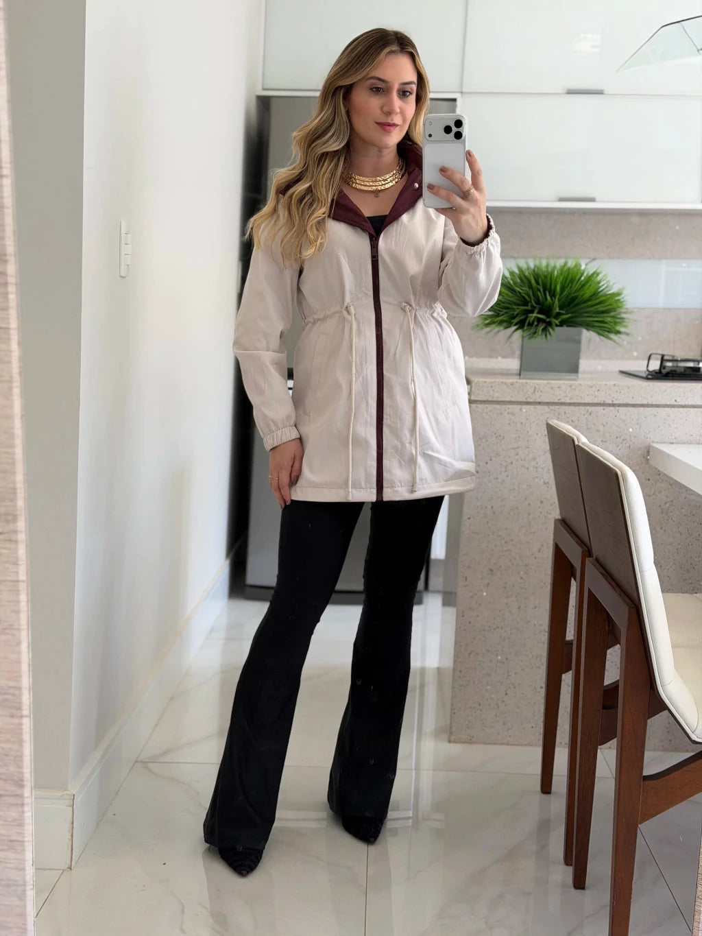 Parka Dupla Face Impermeável - 2 Looks em 1