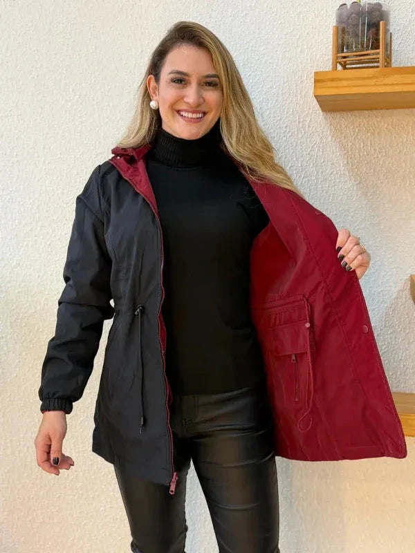Parka Dupla Face Impermeável - 2 Looks em 1