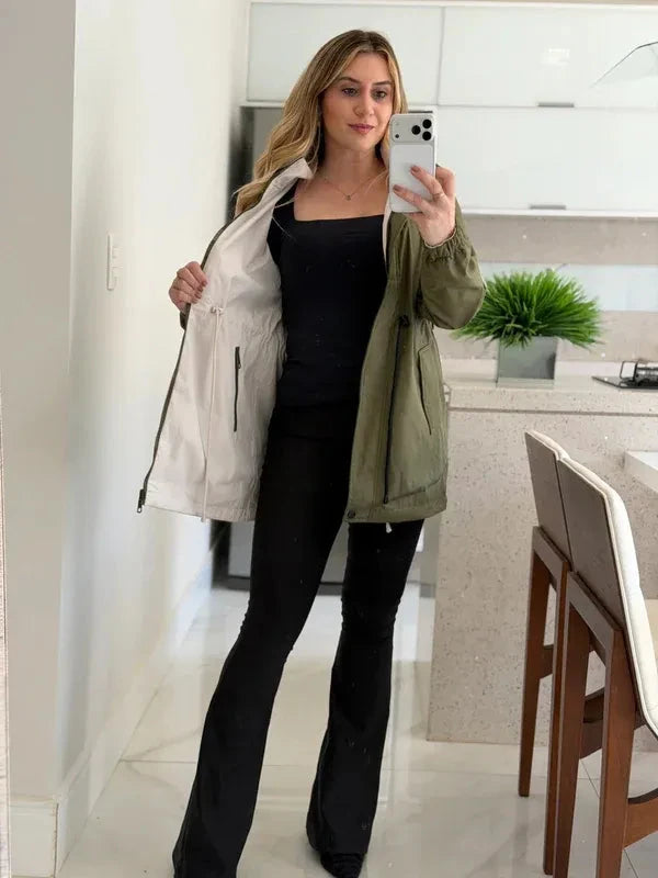 Parka Dupla Face Impermeável - 2 Looks em 1