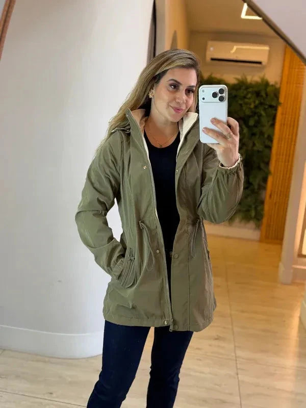 Parka Dupla Face Impermeável - 2 Looks em 1