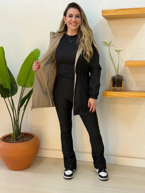 Parka Dupla Face Impermeável - 2 Looks em 1
