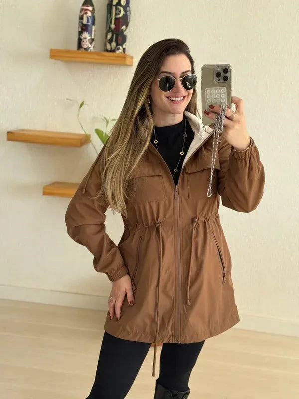 Parka Dupla Face Impermeável - 2 Looks em 1