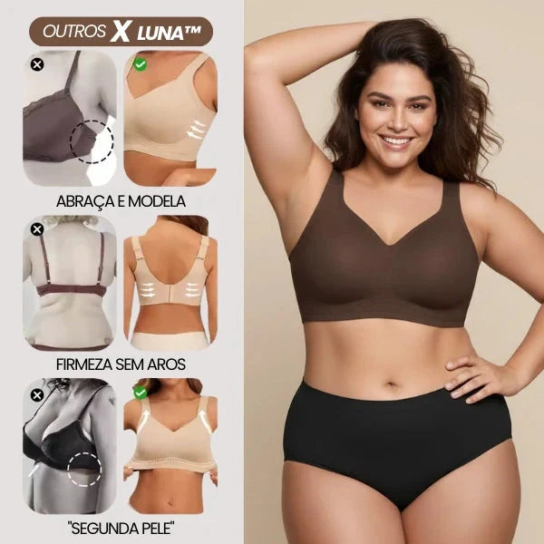 Kit 3 Sutiãs Luna Comfort™ - Efeito Invisível e Zero Marcas