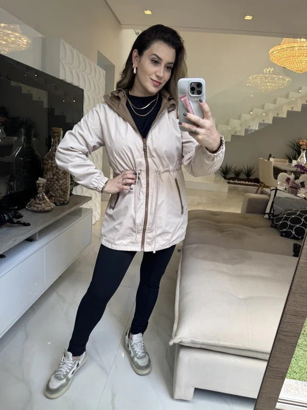 Parka Dupla Face Impermeável - 2 Looks em 1