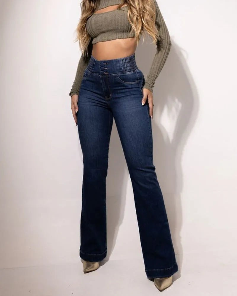 Calça Jeans Flare Modeladora Cintura Alta [Pague 1 Leve 2]