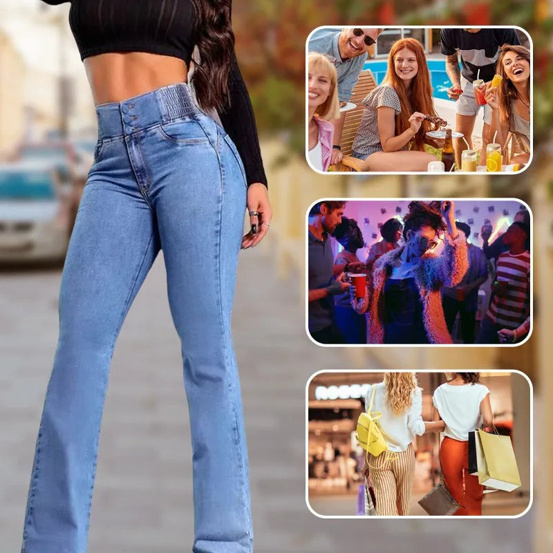Calça Jeans Flare Modeladora Cintura Alta [Pague 1 Leve 2]
